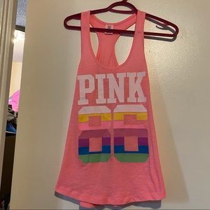 PINK VICTORIA SECRET PINK RACERBACK TANK TOP